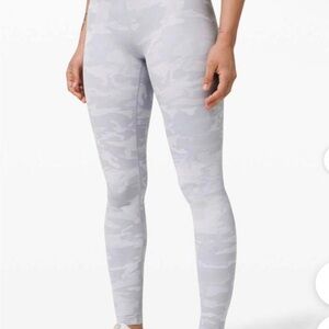 Lululemon Athletica Light Gray Camo Leggings